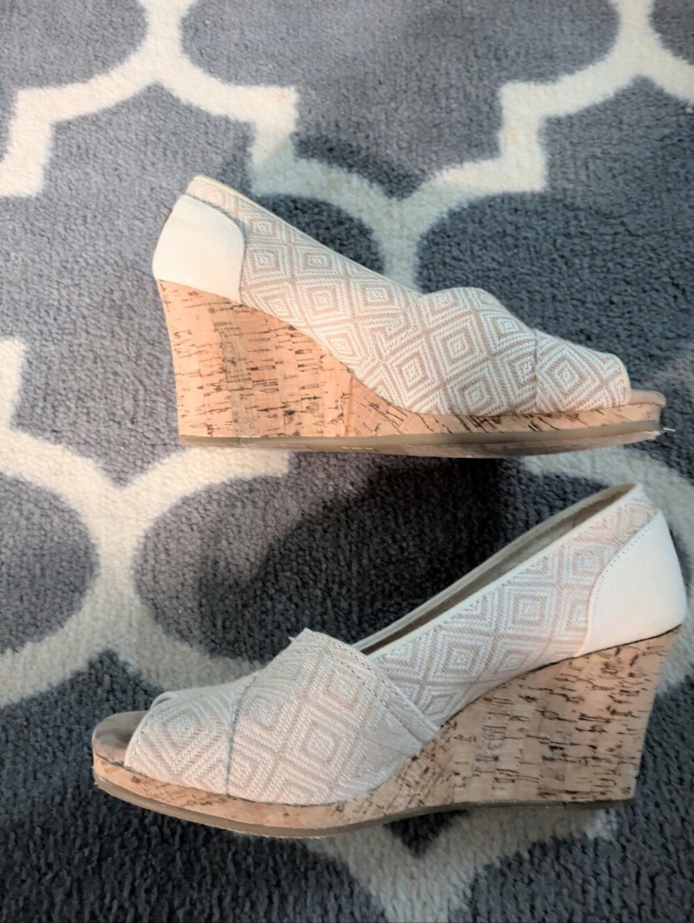 Toms Cork Wedge Shoes